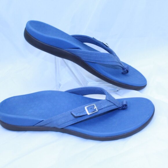 VIONIC Size 10 Blue Gray PATTY Comfort Arch Support Flip Flop Thong Sandals - Picture 2 of 11